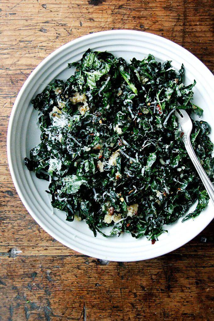 Favorite Kale Salad: Large Batch Shallot Vinaigrette for Any Crowd